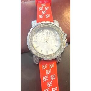 Large Unisex 64mm 100 Watch, Crystal Accents, Poly Band